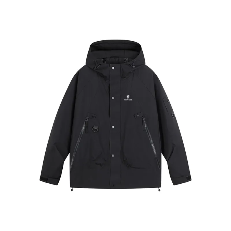 ROBINHOOD Water Resistant Windproof Breathable Warm Water Repellent Cold Resistant Rainproof Windbreaker Jacket Unisex-2