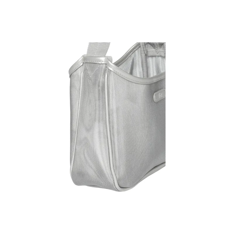 FILA Nylon Hobo Bag Shoulder Bag Women's Silver-3