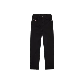 DIESEL Logo-Patch Straight-Leg Jeans