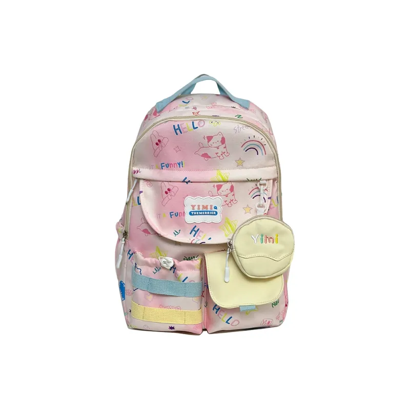 H YXIANG Polyester Backpack Regular Unisex Multicolor-4