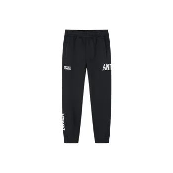 Anta Variety Training Collection Knitted Sports Pants Men's Basic Black/Pure White