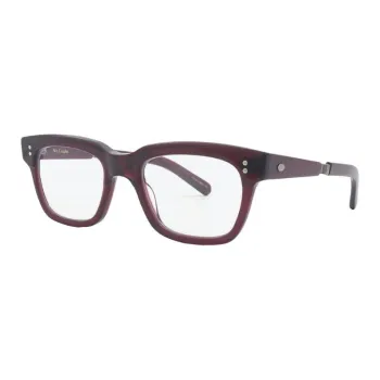 Mr. Leight Acetate Irregular Shape Sunglasses Unisex Burgundy Red