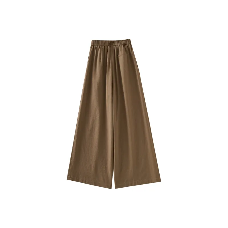 OUNIXUE Casual Pants Women's Coffee-1