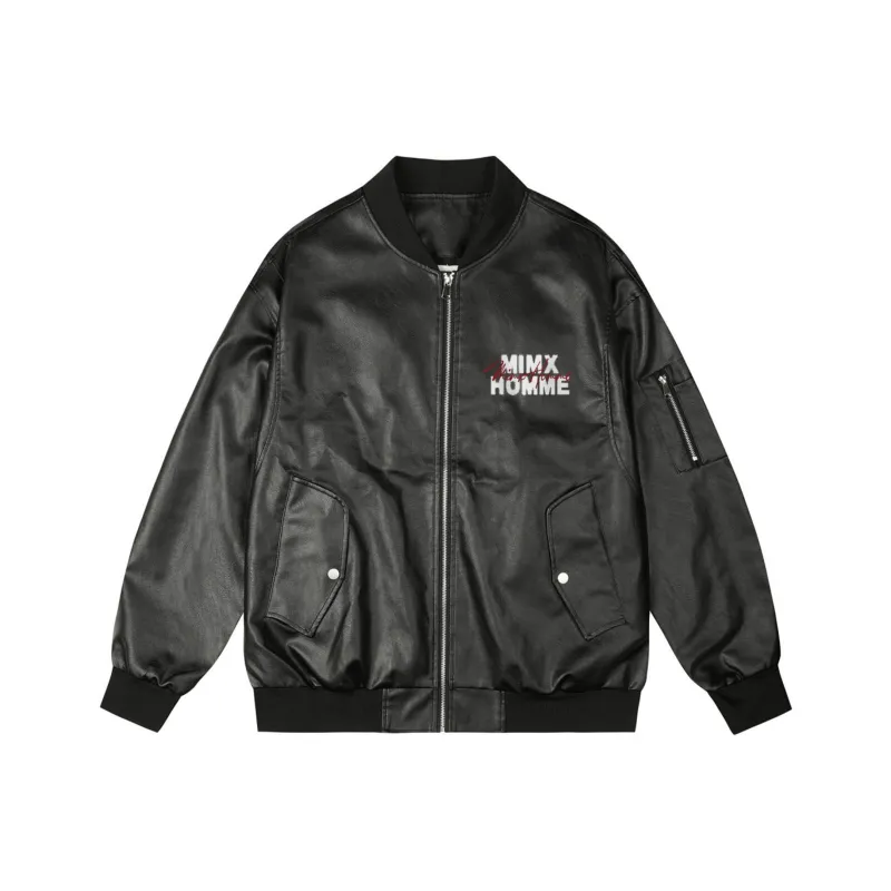 Mimx Homme Leather Jacket Unisex-0