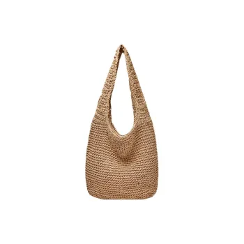 15 MINS Fabric Tote Bag, Shopping Bag, Shoulder Bag Women's Khaki/Ecru