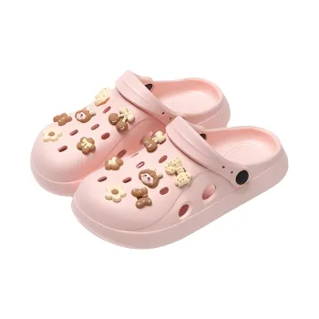Lighthearted Thickened Clogs Summer Home Slip Resistant Bathroom Slippers