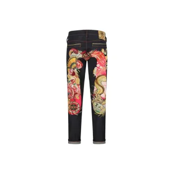 EVISU Snake Year Spring Festival Limited Series Jeans Men Denim Blue