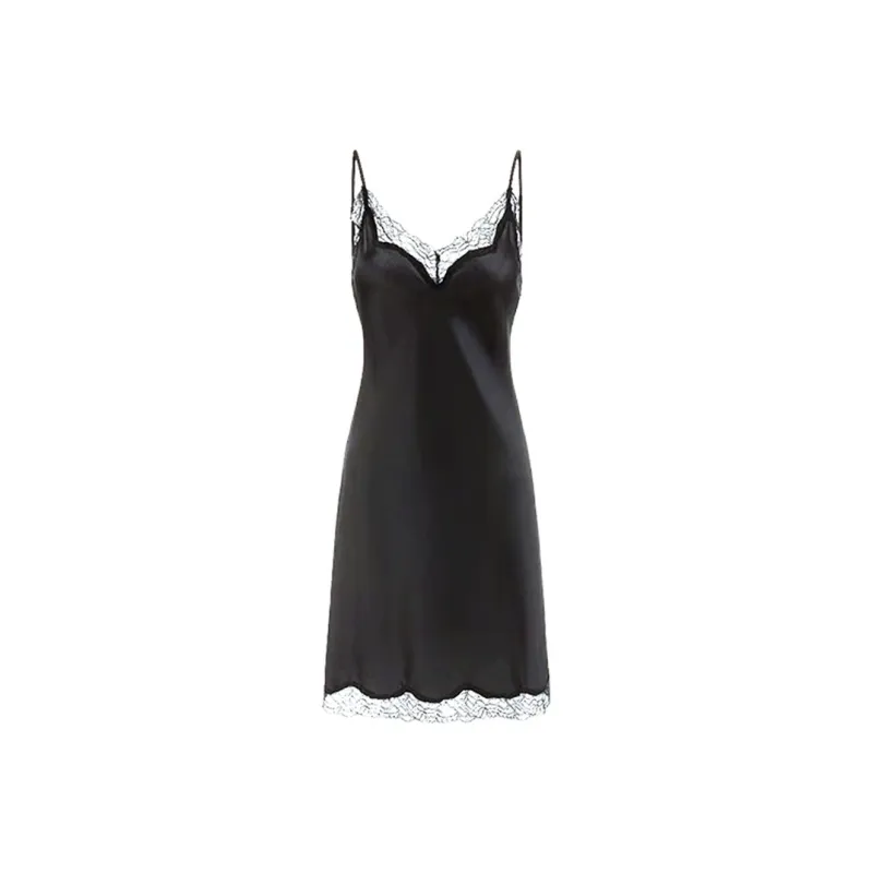 Flowers In Water Nightgown Women's Black-0