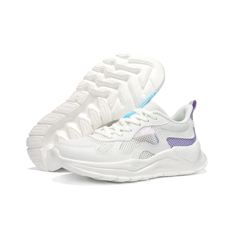 361° Cushioning, Breathable, Lightweight Low Top Casual Shoes Women's Feather White Digital Lavender-4