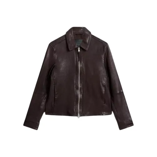 ALLSAINTS Leather Jacket Men's Brown