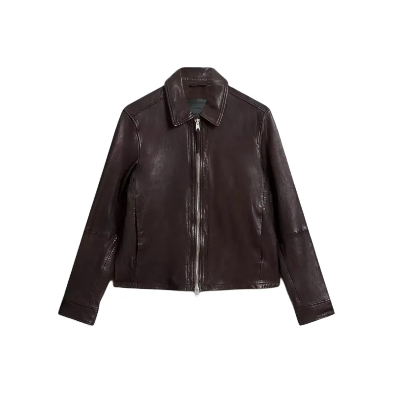 ALLSAINTS Leather Jacket Men's Brown-0
