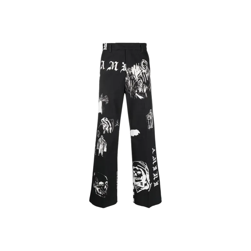 AMIRI Graphic print Straight leg Trousers-0