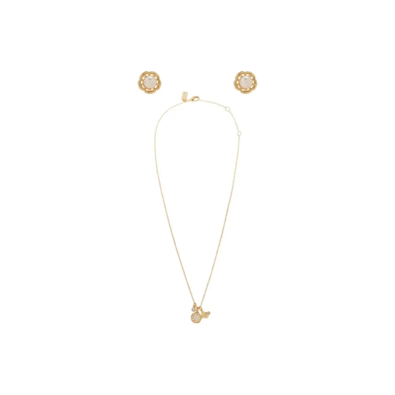 COACH Floral motif Earrings + Necklace-0
