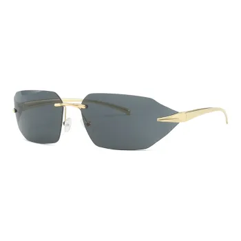 YUZHAOLIN Metal Irregular Shape Sunglasses Unisex