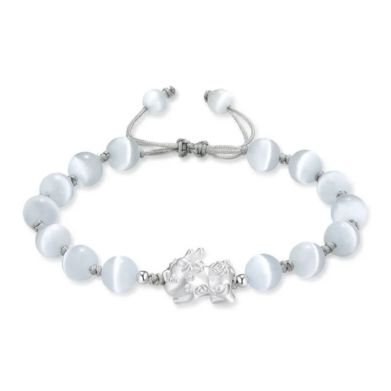 Seven Seven Silver Jewelry Glass Cat Eye Bracelets Unisex-4