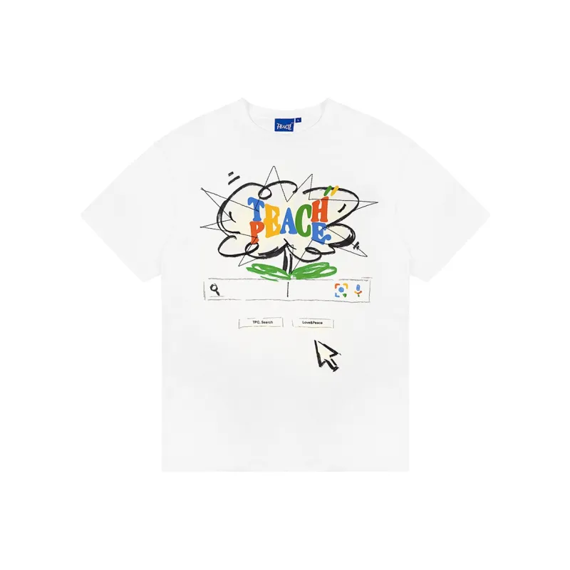 Teach Peace T Shirt Unisex White-0