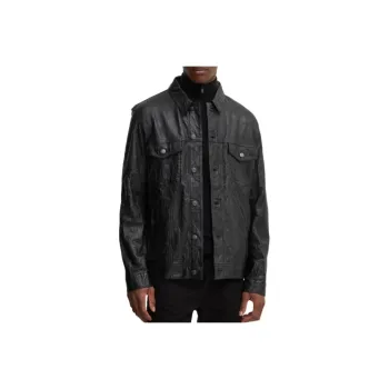 Zadig & Voltaire Base Crinkle Leather Jacket