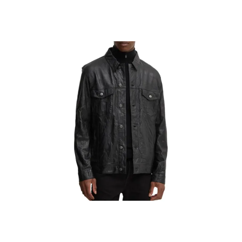 Zadig & Voltaire Base Crinkle Leather Jacket-0