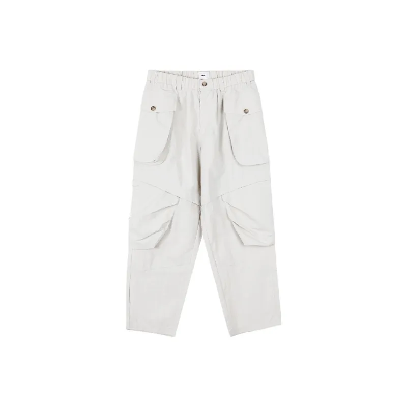FOSS Casual Pants Unisex Gray White-0