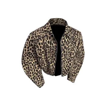 KIRHNE Jackets Unisex Leopard Print