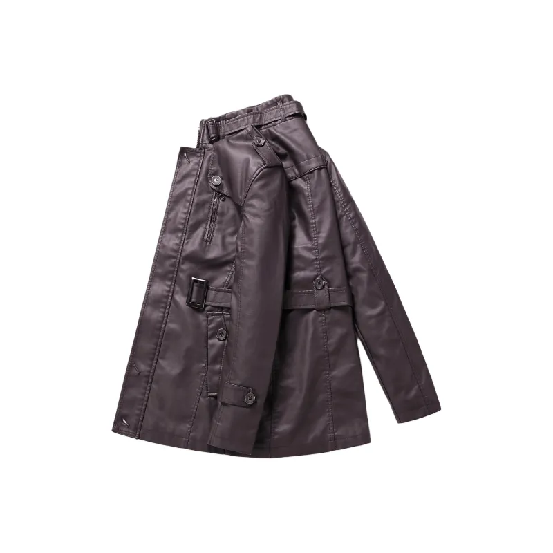 RASHOMONG Leather Jacket Unisex Earth Yellow-4