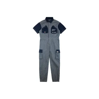 Dickies Jumpsuit Men's Blue White Vertical Stripes