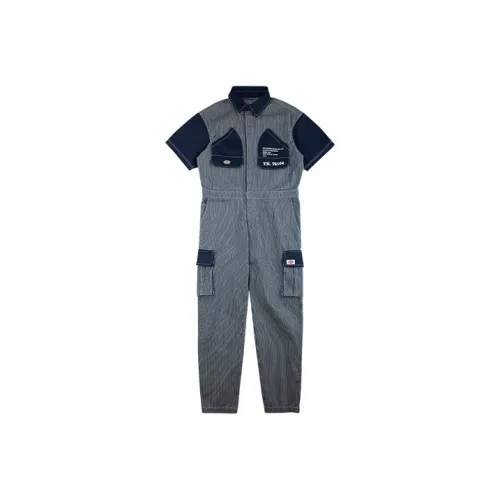 Dickies Jumpsuit Men
s Blue White Vertical Stripes