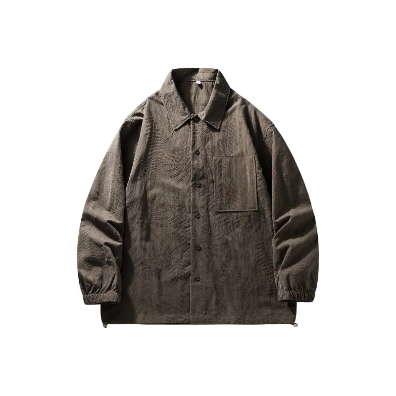 HZWH Spring Autumn American Long Sleeved Shirt Men's-0