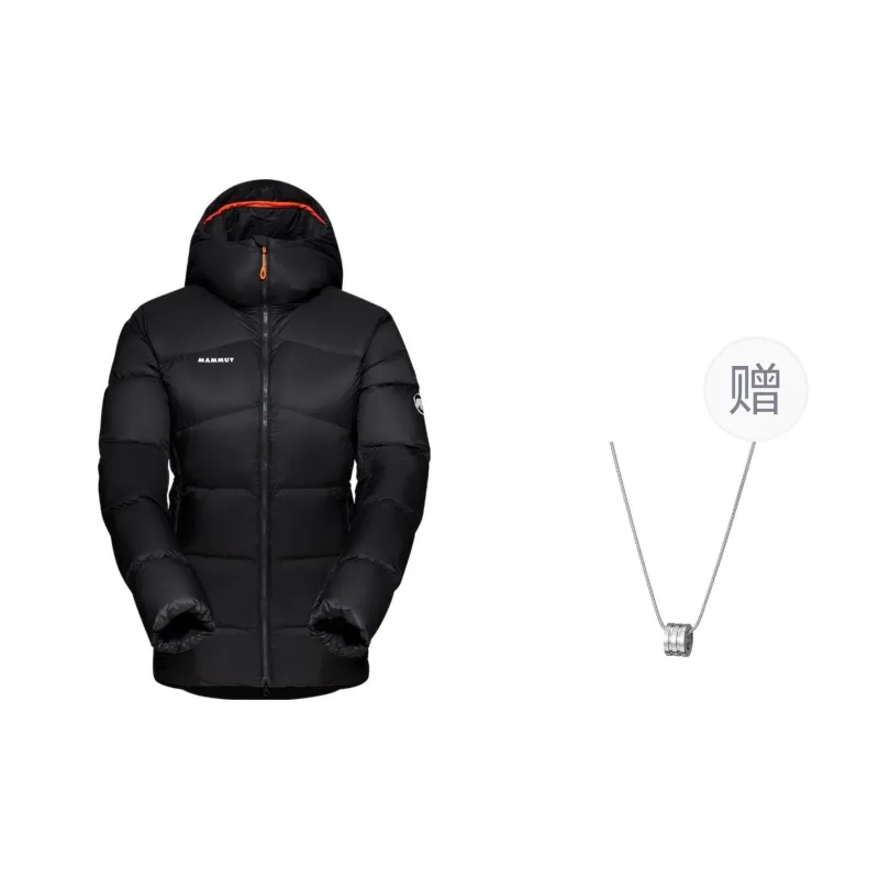MAMMUT Meron Down Jacket Unisex Black And White Comes With Necklace-0