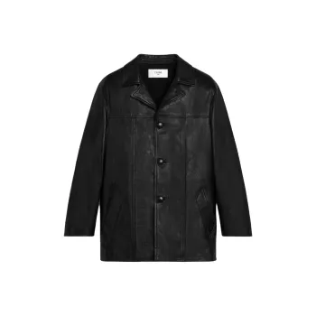 CELINE FW24 Leather Jacket Men's Black