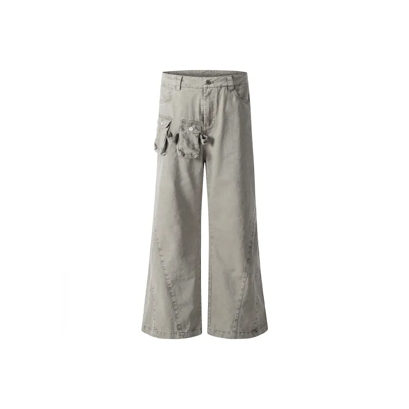 YINLEI Casual Pants Unisex Gray-0
