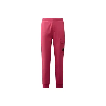 C.P.Company Diagonal Raised Fleece Cargo Sweatpants Knitted Sweatpants Men's Pink