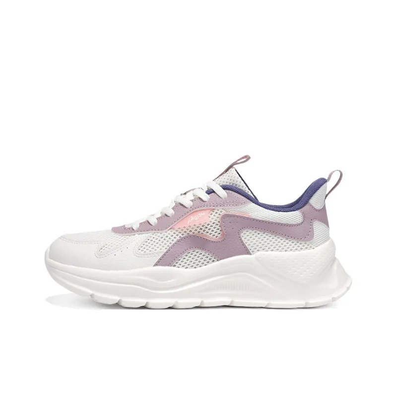 361° Cushioning, Breathable, Balanced Low Top Casual Shoes Women's Feather White Lilac Gray Purple-0