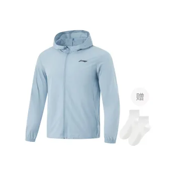 LiNing Running Collection Trench Coat Unisex Soft Matte Blue