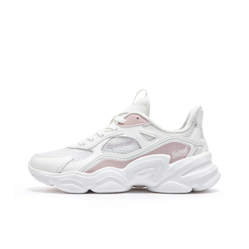 361° Slip Resistant, Breathable, Lightweight Low Top Casual Shoes Women's Feather White Fresh Pink-0