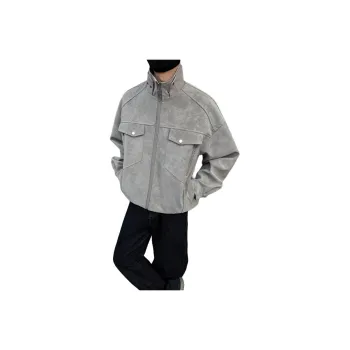 HOKLV Jackets Coats Unisex Gray