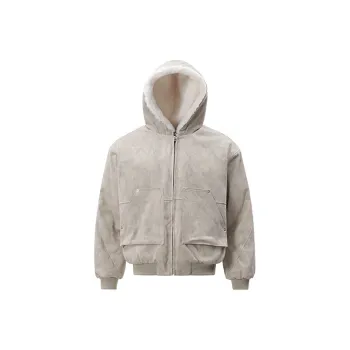 Extreme Turbo Puffer Jacket Unisex Gray Apricot