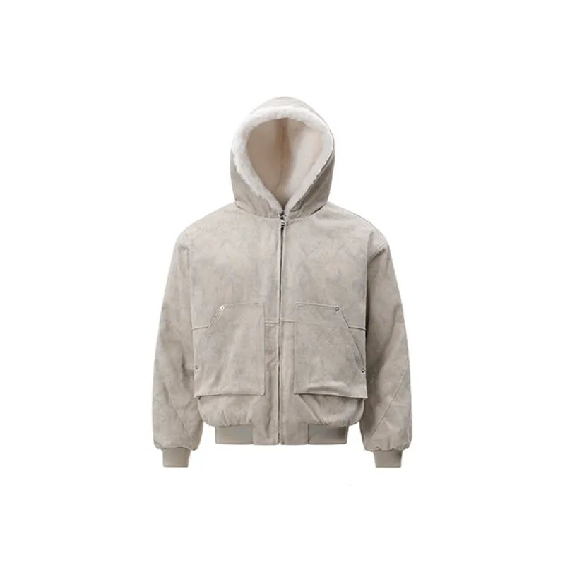 Extreme Turbo Puffer Jacket Unisex Gray Apricot-0