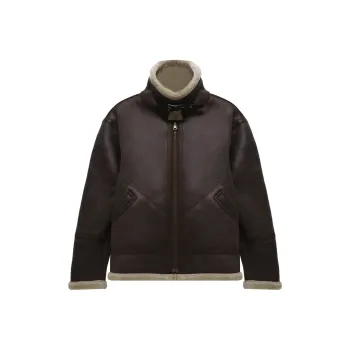 WILD LEADER Leather Jacket Unisex Coffee