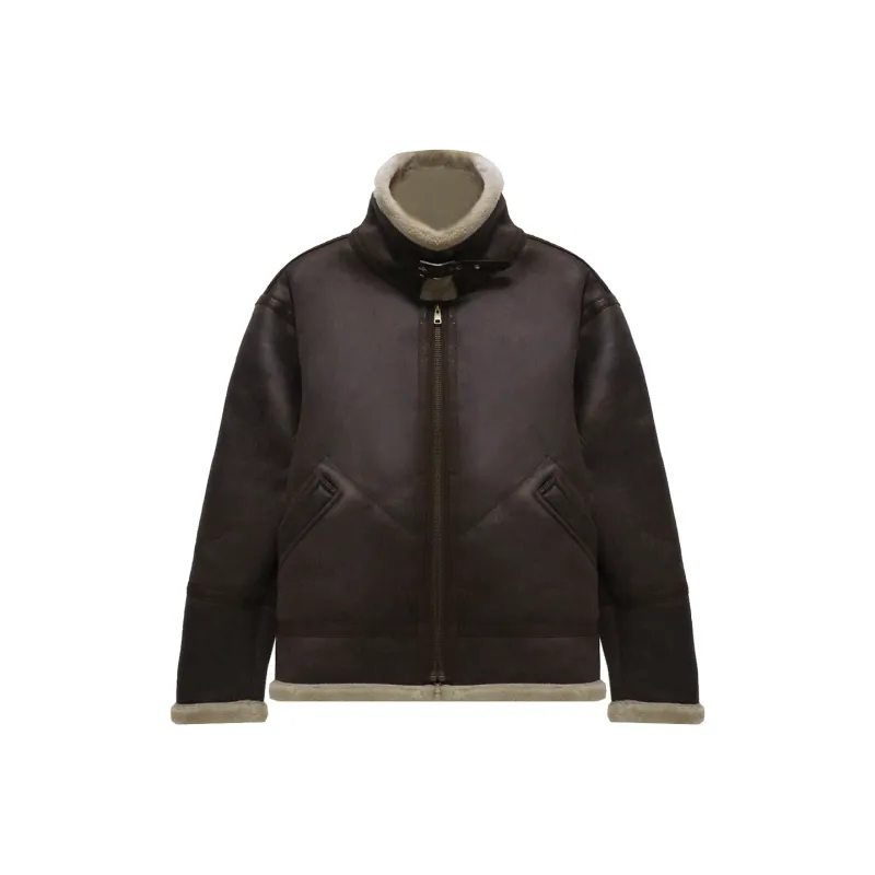 WILD LEADER Leather Jacket Unisex Coffee-0