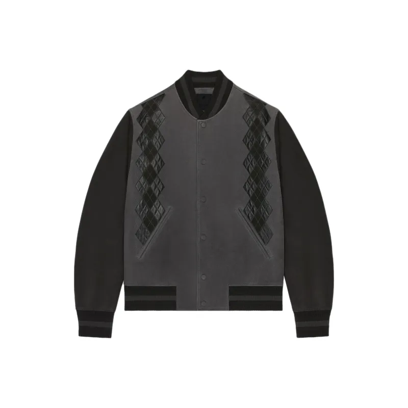 GIVENCHY FW24 Leather Jacket Men's Gray-0