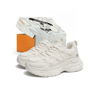 ROBINHOOD Slip Resistant, Abrasion Resistant, Breathable, Lightweight Low Top Chunky Sneakers Women's Box Included