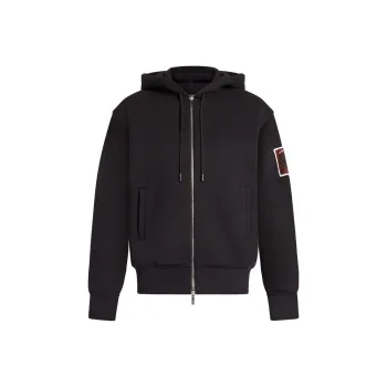 Ferragamo Logo patch Zipped Hoodie