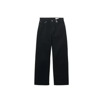 Alexander McQueen Wide Leg Logo Patch Jeans