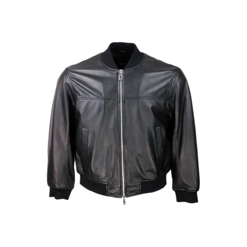 ARMANI EXCHANGE Zip Up Bomber Jacket-0