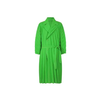 Homme Plissé Issey Miyake FW24 Trench Coat Men's Green