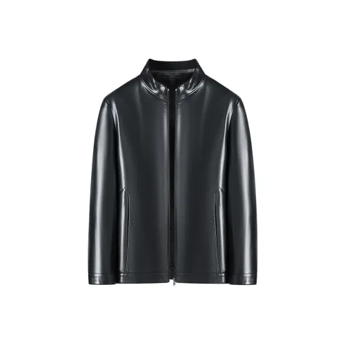 FORTEI Leather Jacket Men's Black