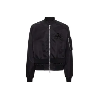 DSQUARED 2 Logo Appliqué Zipped Bomber Jacket