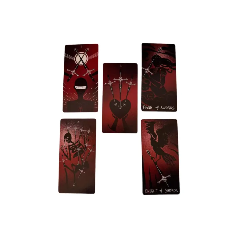 ZOCO Dirty Red Tarot Cards 10*5cm Original Black Core Cardstock Board Games-0
