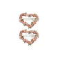 2 Pcs Embroidery Floral BB Clip-Heart